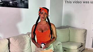 My maid didn't clean so I made her gag on cock