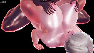 Provocative 3D cartoon babe with massive tits craves wild sex