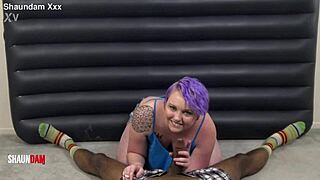 Big tits babe smokes while bent over shaundamxxx massive black cock