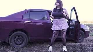 fucking my wet pussy with vibrator in public car joi