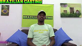 Bibi's masochist debut in brazilian casting with hot tight holes fucked hard