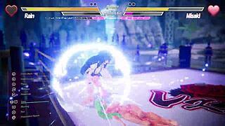 lesbian fingers squirt kiss in fierce battle