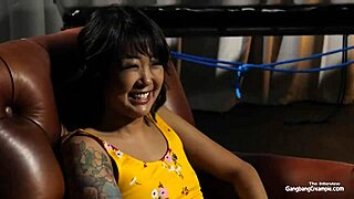 Can this tiny asian handle creampies from five monster cocks pounding her!