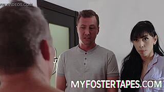 curvy big tits milf becky bandini rides cowgirl and takes doggystyle pounding from horny brunette judy jolie's friend barefoot in bedroom