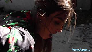 i cum explosively on his cock outdoors as kylie nymphette