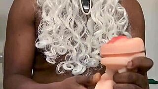 Pounding my horny new toy's pussy with monster black cock till she squirts!