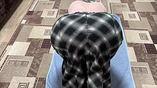 home teacher demonstrates wide ass techniques