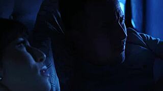 curvy big tits milf becky bandini rides cowgirl and takes doggystyle pounding from horny brunette judy jolie's friend barefoot in bedroom