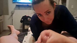 Homemade Girl Next Door Swallows Sloppy Cum-Filled Blowjob Load