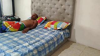 Tattooed latina teen rides massive cock pov style