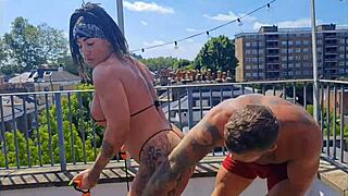 My muscular buddy drilled my ass hard post-workout sweaty rimjob and squirting moans