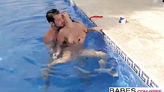 Damn, Joel pounds Martina Gold's classy ass poolside!