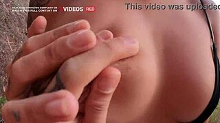 brazilian babe skillfully rides massive cock outdoors