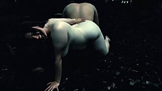 AI Witch Forces Tourists into Bent-Over Reverse Doggy Ass and Tits Show