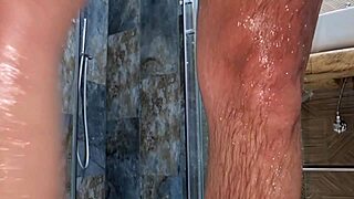 hot guy shower jerk cum blast