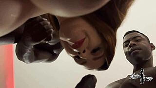 Humiliating My Small Cock Hubby With Two Huge Black Bulls Pounding Me