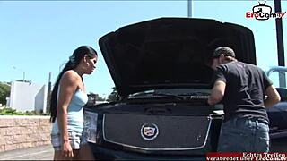 street pickup black haired latina small tits slut