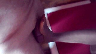 Horny pantyhose slut fingered and cumshot drenched