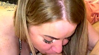 stepmom sneaks to suck stepsons cock alone happily