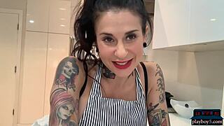 joanna angel pounds her big boobs with dildo