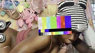 just casual couch banging with petite ebony midget