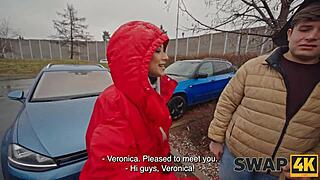 swingers watch wives swap stretching pussies wide on monster cocks