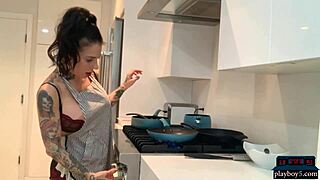 joanna angel pounds her big boobs with dildo