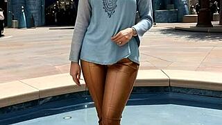 Midlife Crisis Chapter 3: AI Illustrated Leather Milf Outdoor Tease