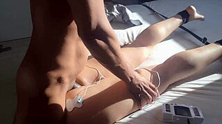 bound slave gets rough anal during shocking bdsm massage quickie