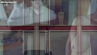 slave wife goes braless downblouse flashing saggy tits in public as secretary