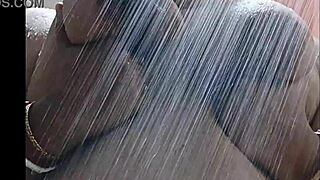 Indian Big Tits Bhabi Strips Naked in Steamy Bath!