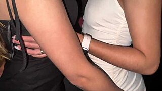 Skinny teen pussy pounded hard in wild swingers threesome