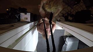 Annie archer blonde enjoys steamy shower bathing pov fetish session