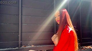 hey look at artemisia love's juicy tits bouncing outdoors