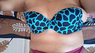 Busty big ass milf fingers wet panties every morning craving release.