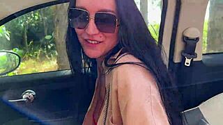 he totally nailed his wife's hot girlfriend in the car before mouth cum