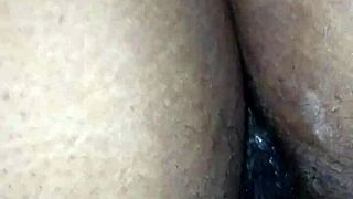Fat Ebony Milf Ass Bent Over for Creampie Doggystyle