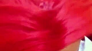 ebony redhead slut sucks student cock home before public park pounding