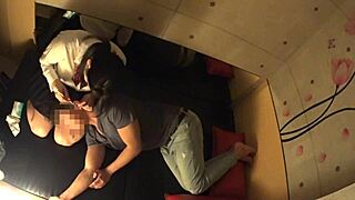 Japanese Busty Schoolgirl's Secret Massage with Saggy Tits Exposed