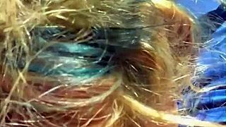 Blonde risks public facial sucking stranger cock midday