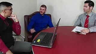 Office Trailer Slut Craves Bareback Double Penetration Orgy