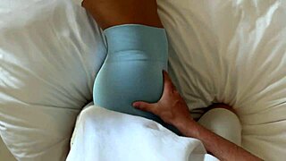 fit girl rocks yoga pants after intense workout