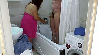 Mature Big Tits Milf Blows Cock Then Takes Hard Bathroom Anal