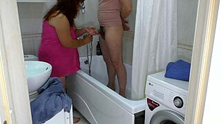 Mature Big Tits Milf Blows Cock Then Takes Hard Bathroom Anal