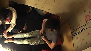 Japanese Busty Schoolgirl's Secret Massage with Saggy Tits Exposed