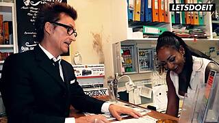 Barbara bieber big tits seduced fucked hard in hostel by boss