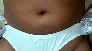 thai ladyboy shemale teases in erotic white panty bra