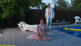 Extreme Flexible Gymnast Nicole Murkovski Stretched Outdoor Fucked