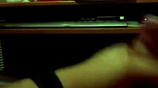 Amateur engages in solo masturbation session