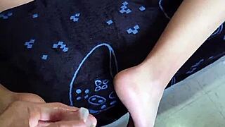 fucked my horny ex raw and creampied her feet